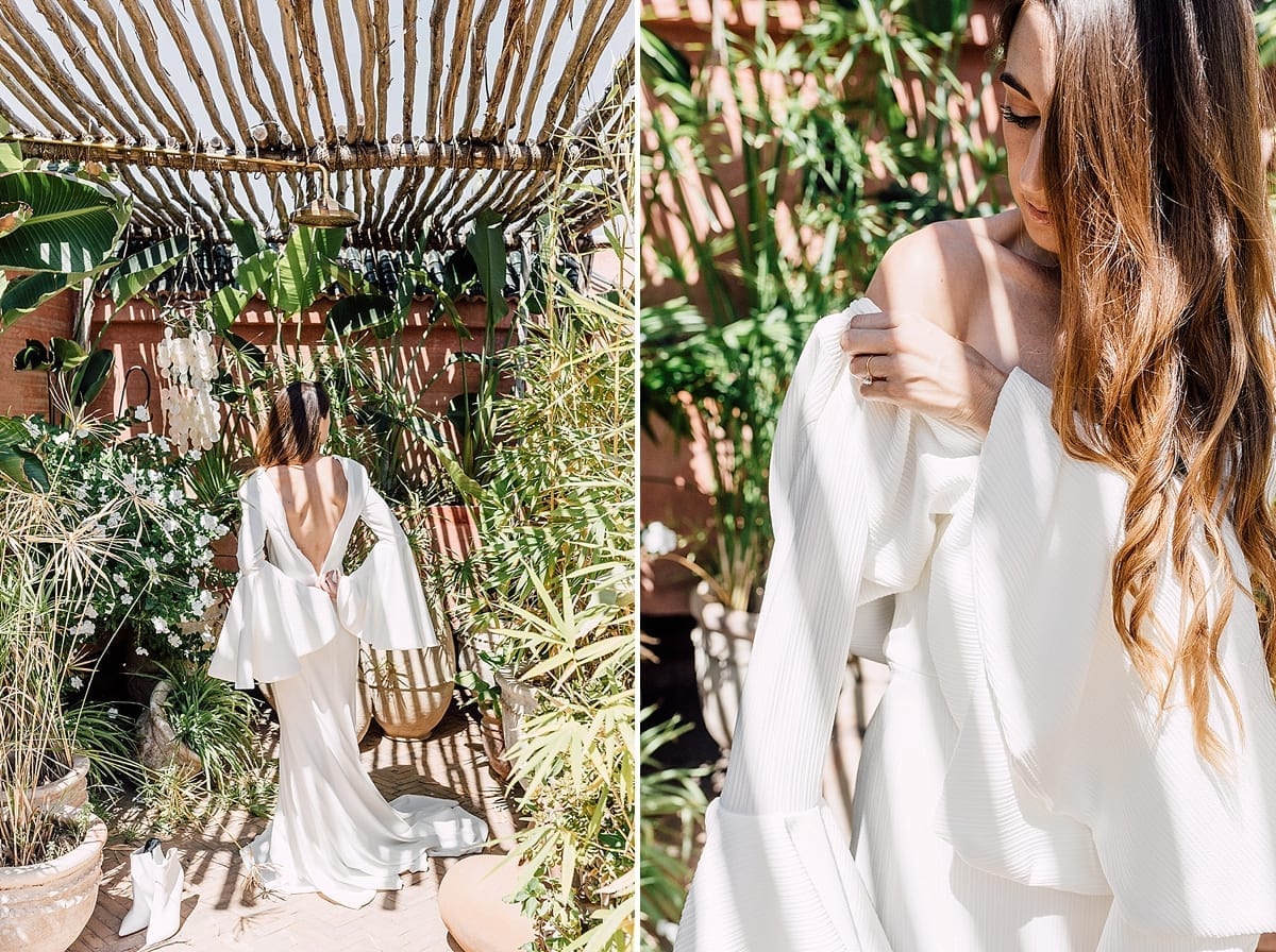 wedding marriage marrakech planner riad le jardin secret bride dress